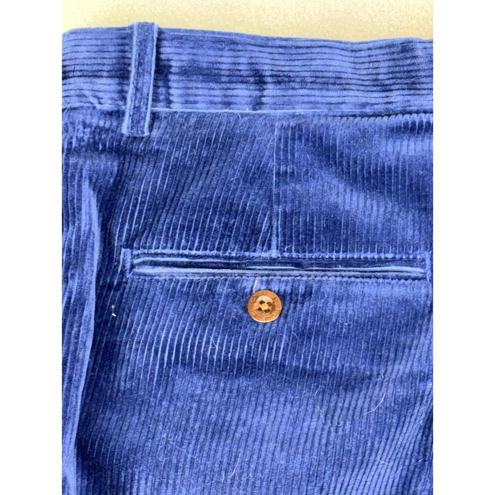 Polo Golf Ralph Lauren Mens Blue‎ Corduroy Straight Leg Pants 32X24 Wide Wale - Picture 5 of 6